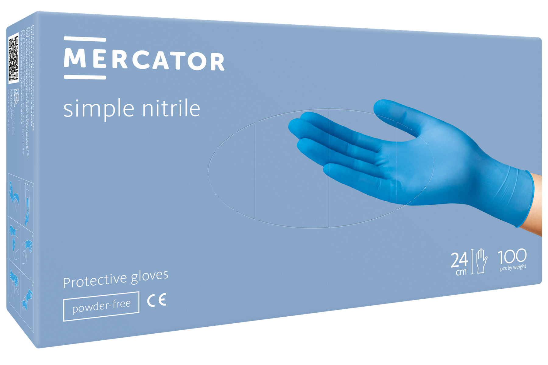 Mercator GoGrip noir XL gants nitrile non poudrés texturés - 50pcs